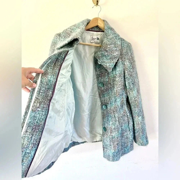 Donegal Design Irish Mohair & Wool Blue Multicolor Button Front Jacket Sz Small - Picture 5 of 14